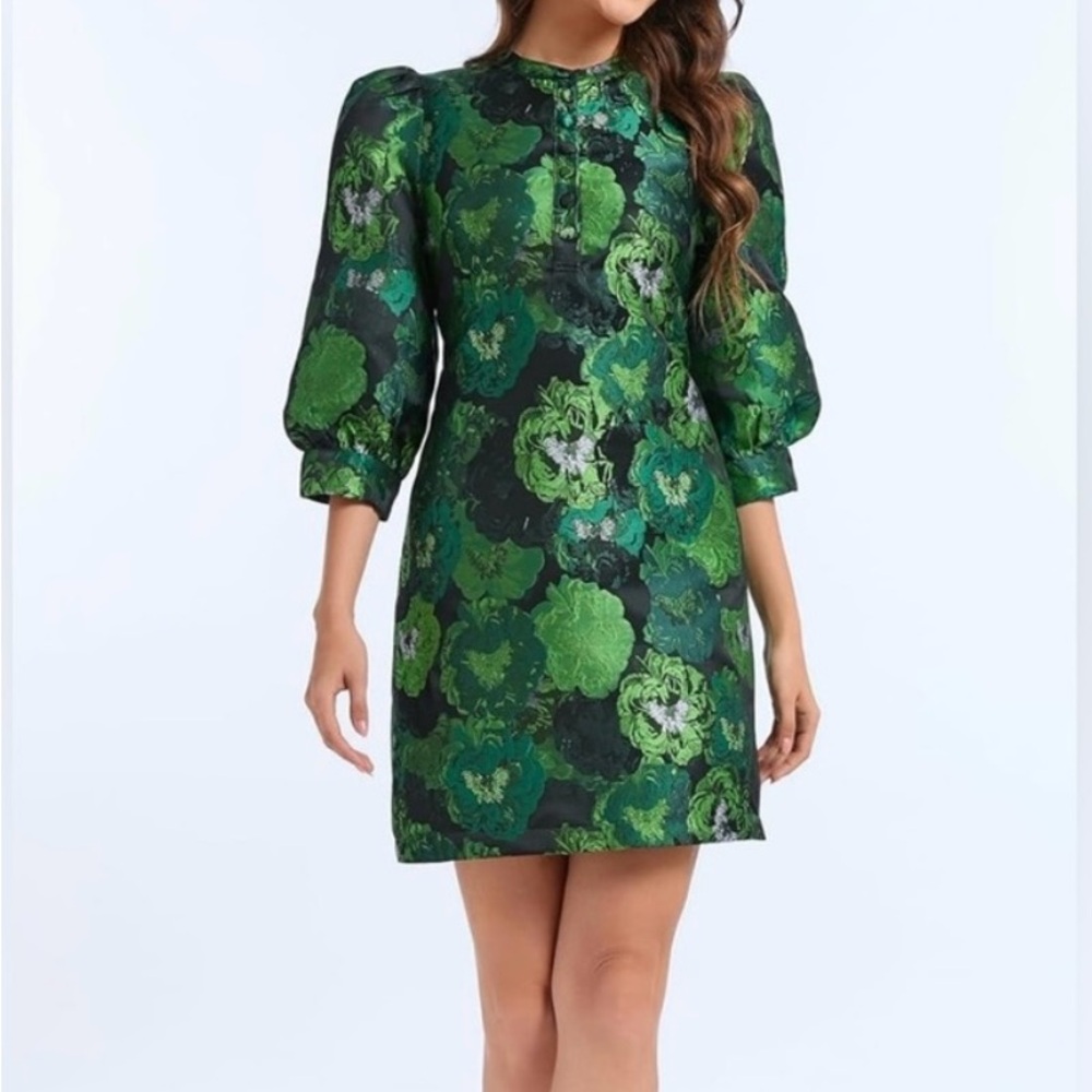 Pomander Place Green Jacquard Samantha Dress - new with tags!